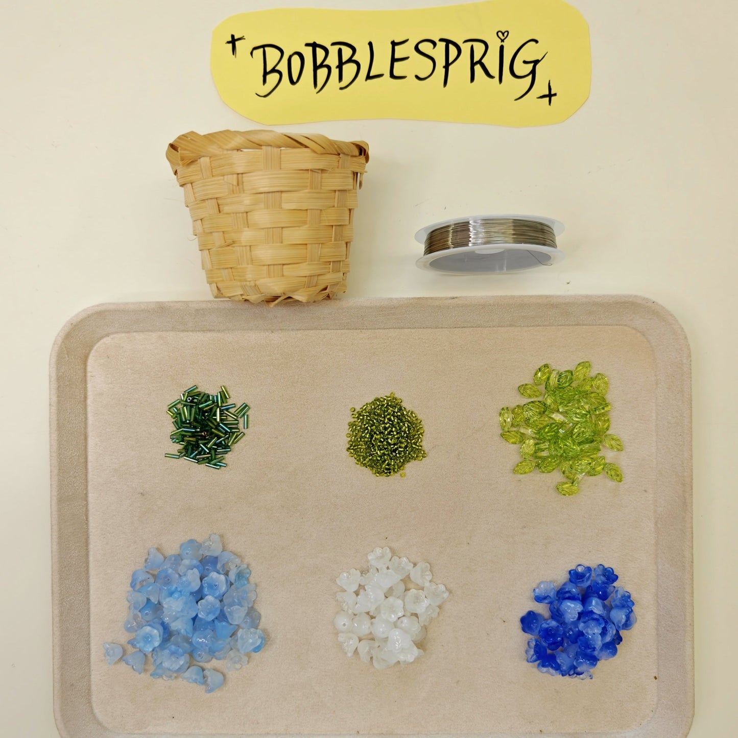Bluebell Beaded Plant DIY Kit — Basket Style