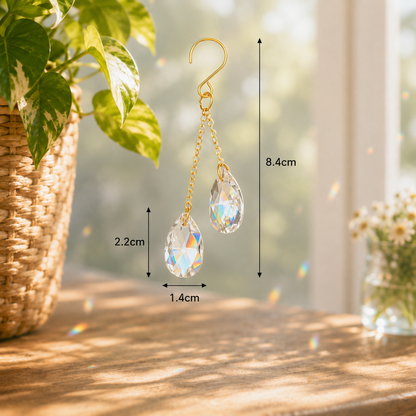 6-Piece Crystal Suncatcher Plant Vine Charms