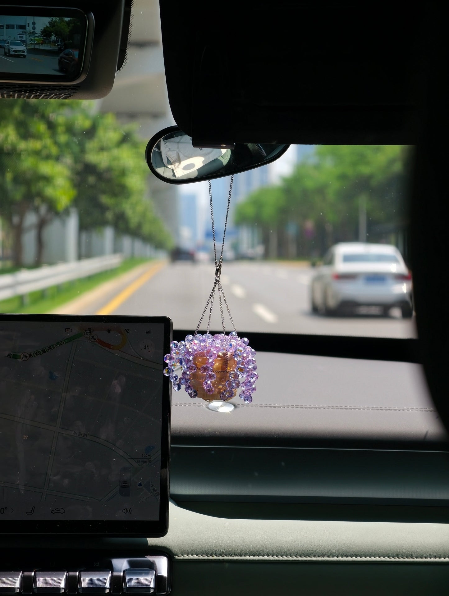 Mini Purple Mermaid Tears Car Charm Beaded Plant DIY Kit