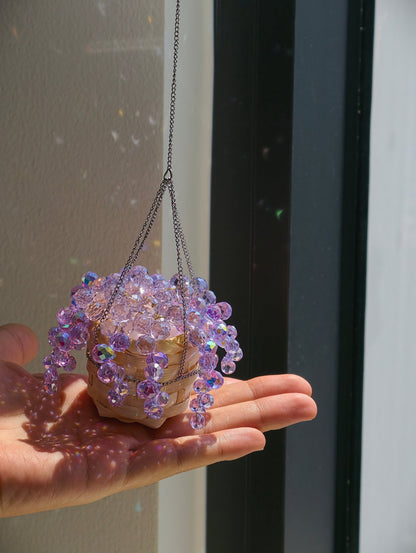 Mini Purple Mermaid Tears Car Charm Beaded Plant DIY Kit