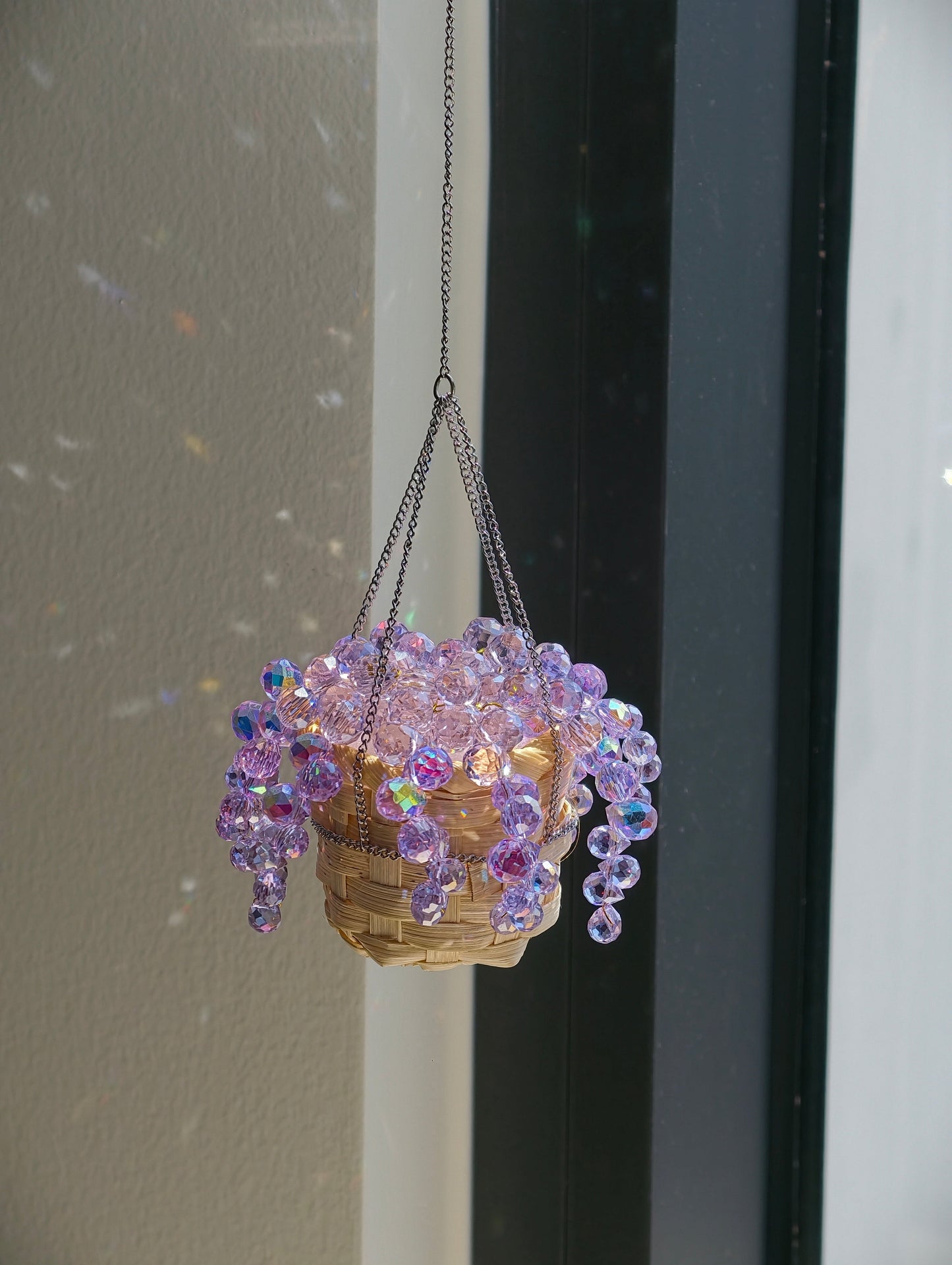 Mini Purple Mermaid Tears Car Charm Beaded Plant DIY Kit