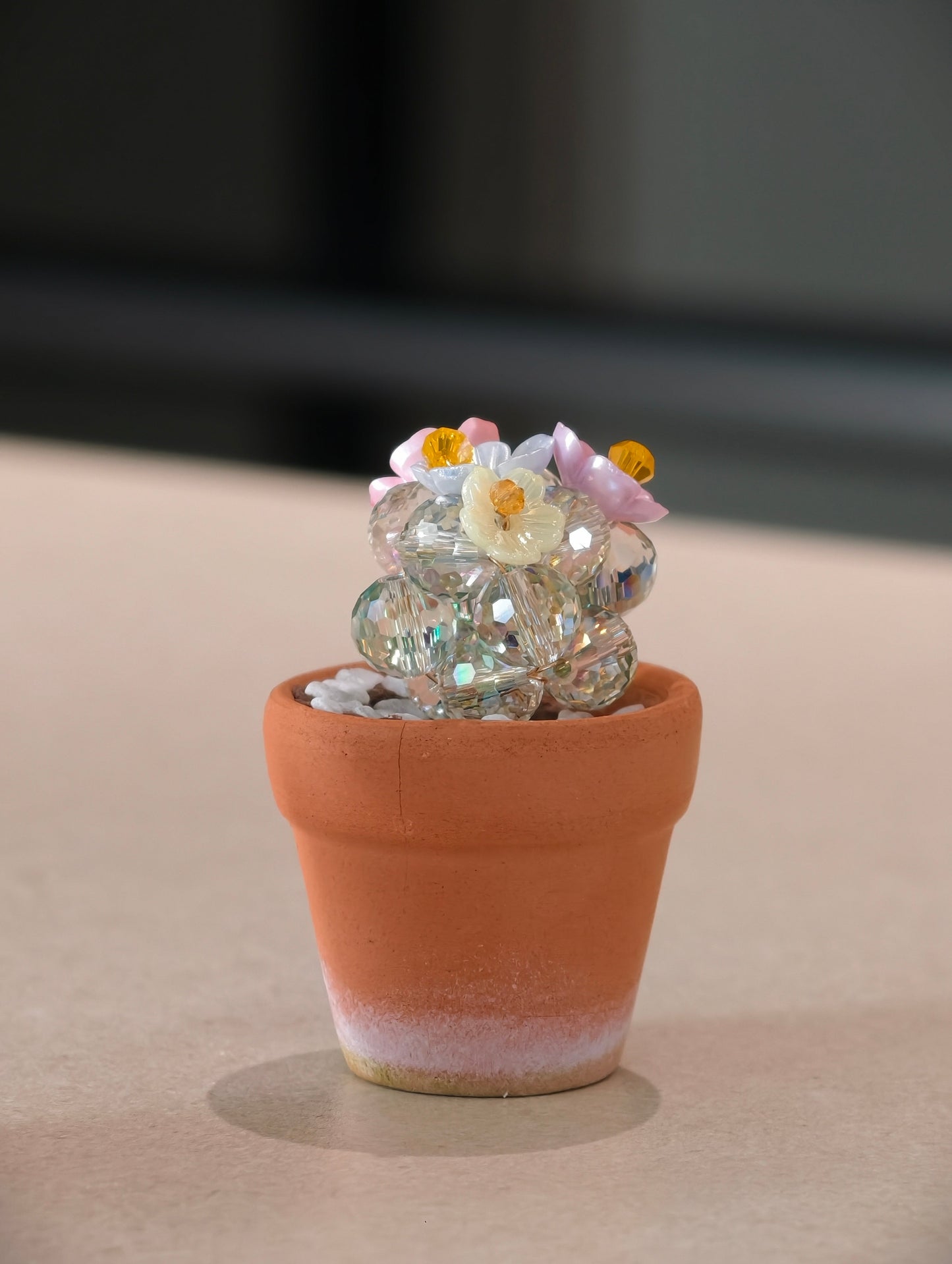 3 Mini Beaded Cactus Magnets — DIY Kit or Finished Set