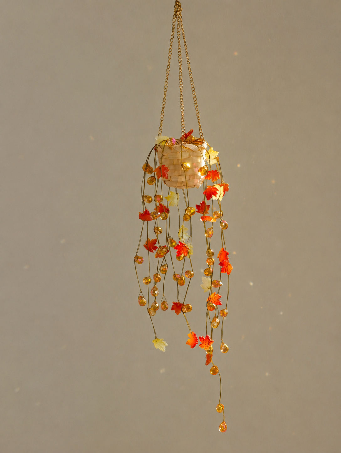 Autumn Beaded Hanging Plant Suncatcher
