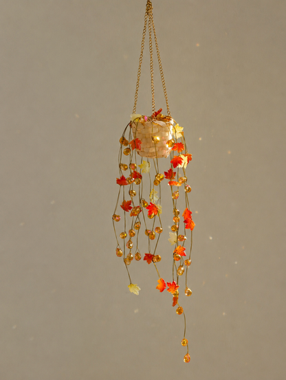 Autumn Beaded Hanging Plant Suncatcher
