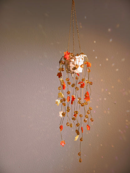 Autumn Beaded Hanging Plant Suncatcher