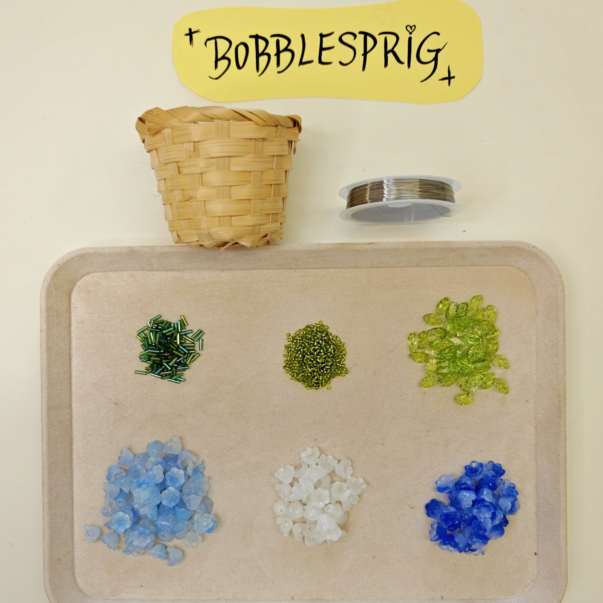 Bluebell Beaded Plant DIY Kit — Basket Style