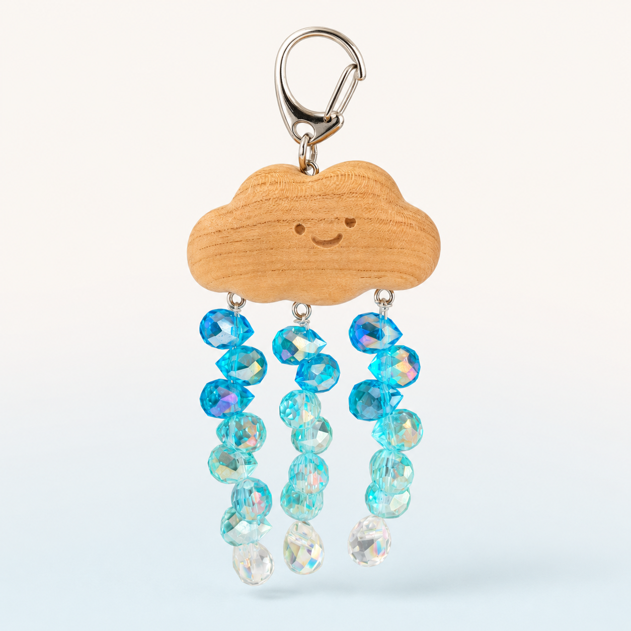 Cloud & Crystal Rain Beaded Charm — DIY Kit or Finished Piece