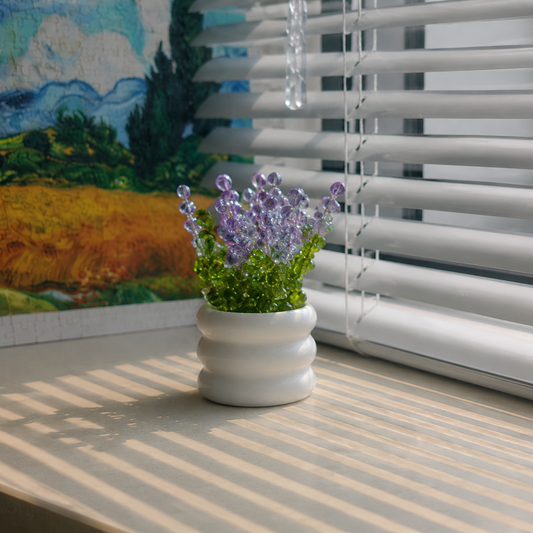 Crystal Lavender Beaded Plant — DIY Kit or Finished Piece