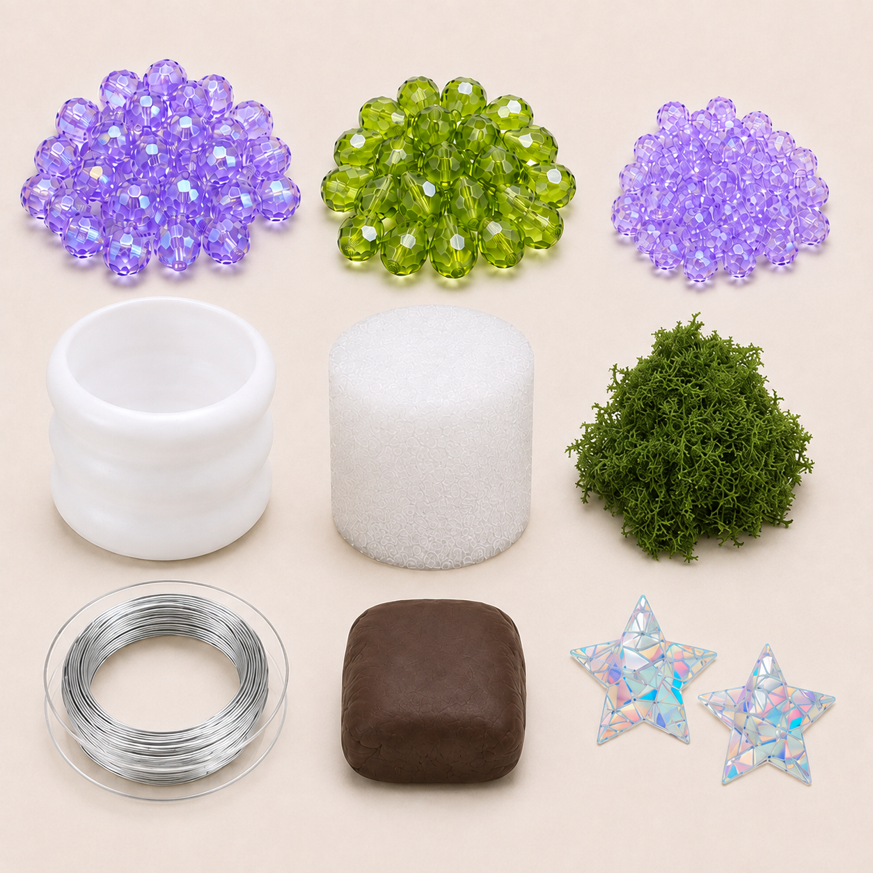Crystal Lavender Beaded Plant — DIY Kit or Finished Piece