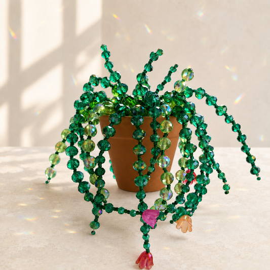 Enchanted Garden Beaded Plant Suncatcher — DIY Kit or Finished Piece