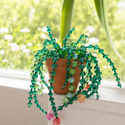 Enchanted Garden Beaded Plant Suncatcher — DIY Kit or Finished Piece