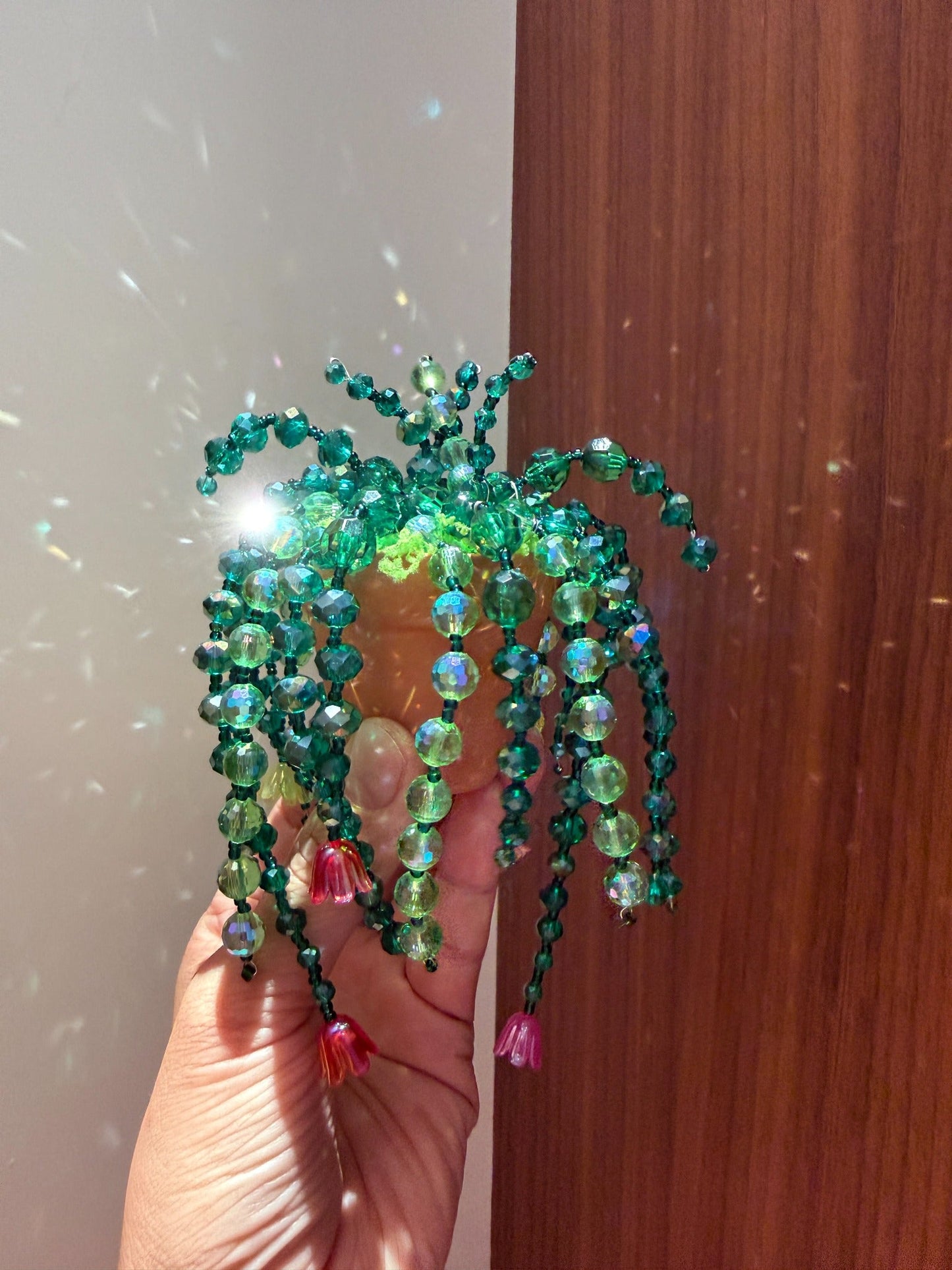 Enchanted Garden Beaded Plant Suncatcher — DIY Kit or Finished Piece