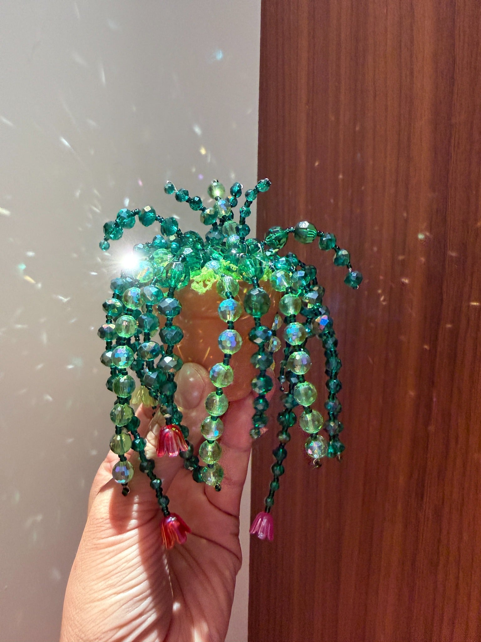 Enchanted Garden Beaded Plant Suncatcher — DIY Kit or Finished Piece
