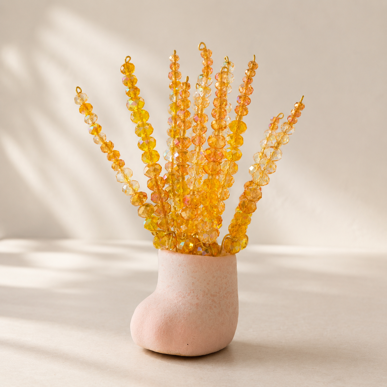Golden Harvest Wheat Beaded Plant