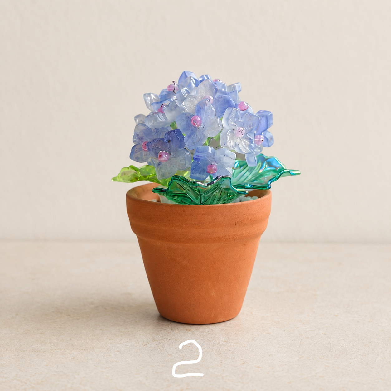 Beaded Hydrangea Fridge Magnet
