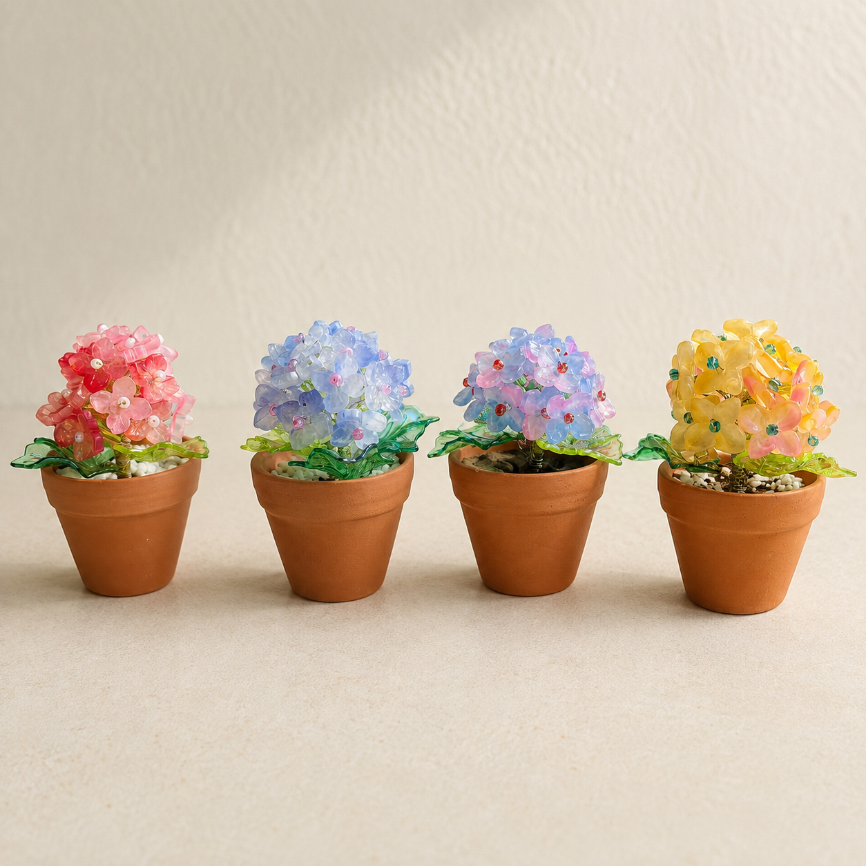 Beaded Hydrangea Fridge Magnet