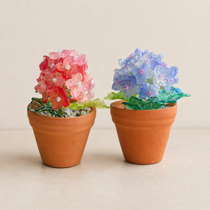 Beaded Hydrangea Fridge Magnet