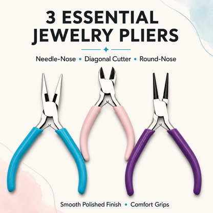 3-Piece Smooth-Finish Jewelry Pliers Set