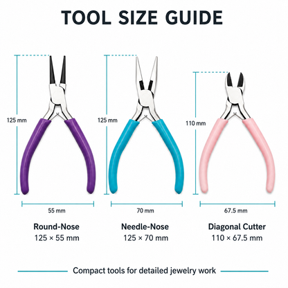 3-Piece Smooth-Finish Jewelry Pliers Set