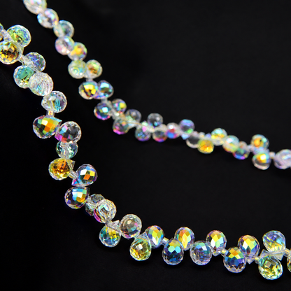 8mm Faceted K9 Glass Teardrop Beads — 90-Piece Refill — color 2