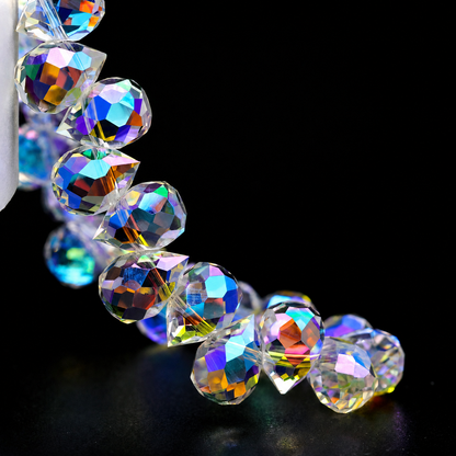 8mm Faceted K9 Glass Teardrop Beads — 90-Piece Refill — color 3