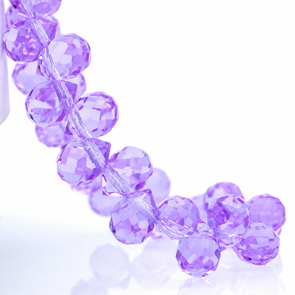 8mm Faceted K9 Glass Teardrop Beads — 90-Piece Refill — color 4