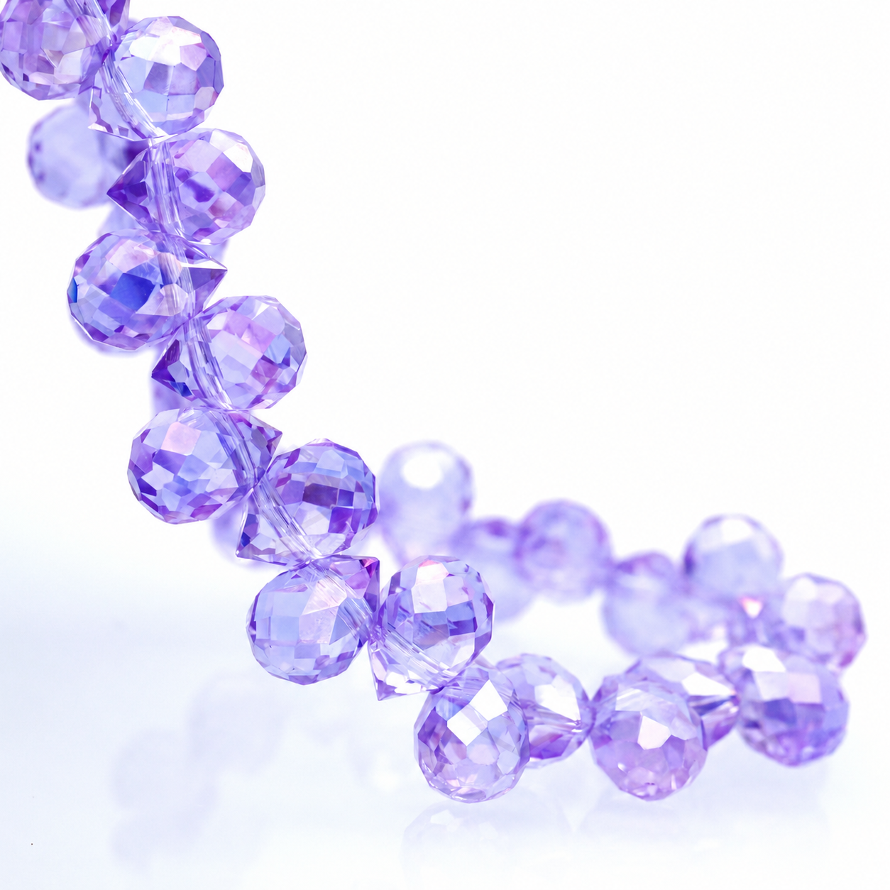 8mm Faceted K9 Glass Teardrop Beads — 90-Piece Refill — color 5
