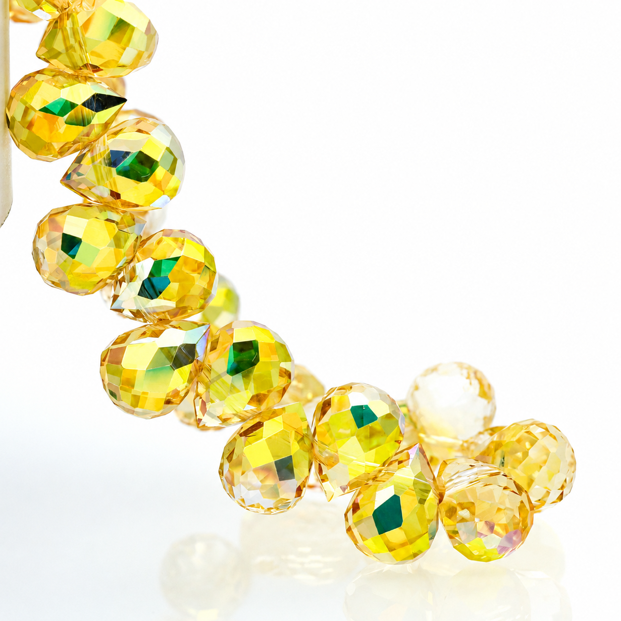 8mm Faceted K9 Glass Teardrop Beads — 90-Piece Refill — color 9