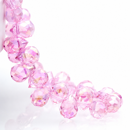 8mm Faceted K9 Glass Teardrop Beads — 90-Piece Refill — color 13