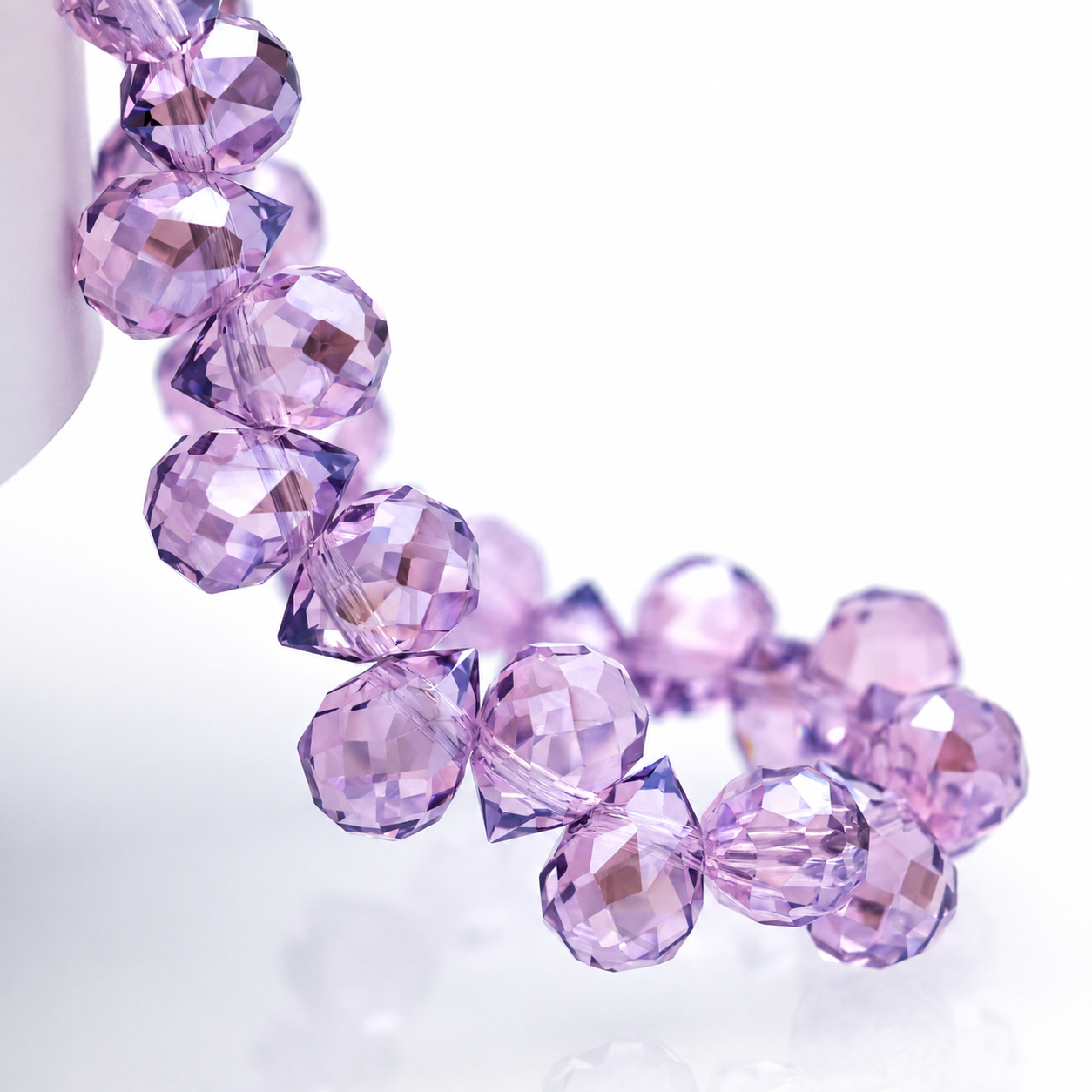 8mm Faceted K9 Glass Teardrop Beads — 90-Piece Refill — color 14