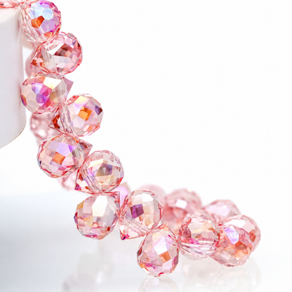 8mm Faceted K9 Glass Teardrop Beads — 90-Piece Refill — color 17