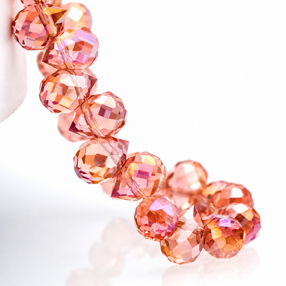 8mm Faceted K9 Glass Teardrop Beads — 90-Piece Refill — color 19