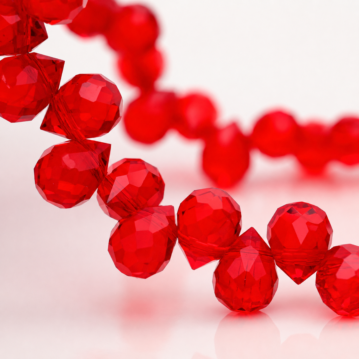 8mm Faceted K9 Glass Teardrop Beads — 90-Piece Refill — color 21