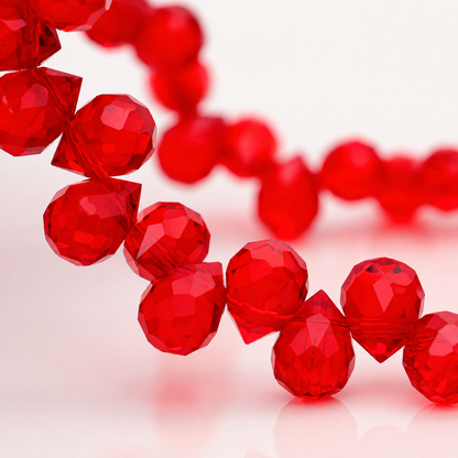 8mm Faceted K9 Glass Teardrop Beads — 90-Piece Refill — color 21