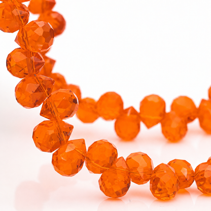 8mm Faceted K9 Glass Teardrop Beads — 90-Piece Refill — color 22