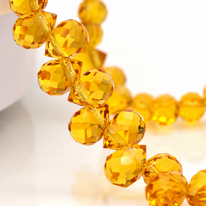8mm Faceted K9 Glass Teardrop Beads — 90-Piece Refill — color 23