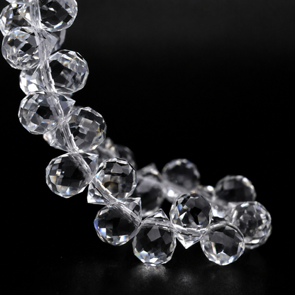 8mm Faceted K9 Glass Teardrop Beads — 90-Piece Refill — color 25
