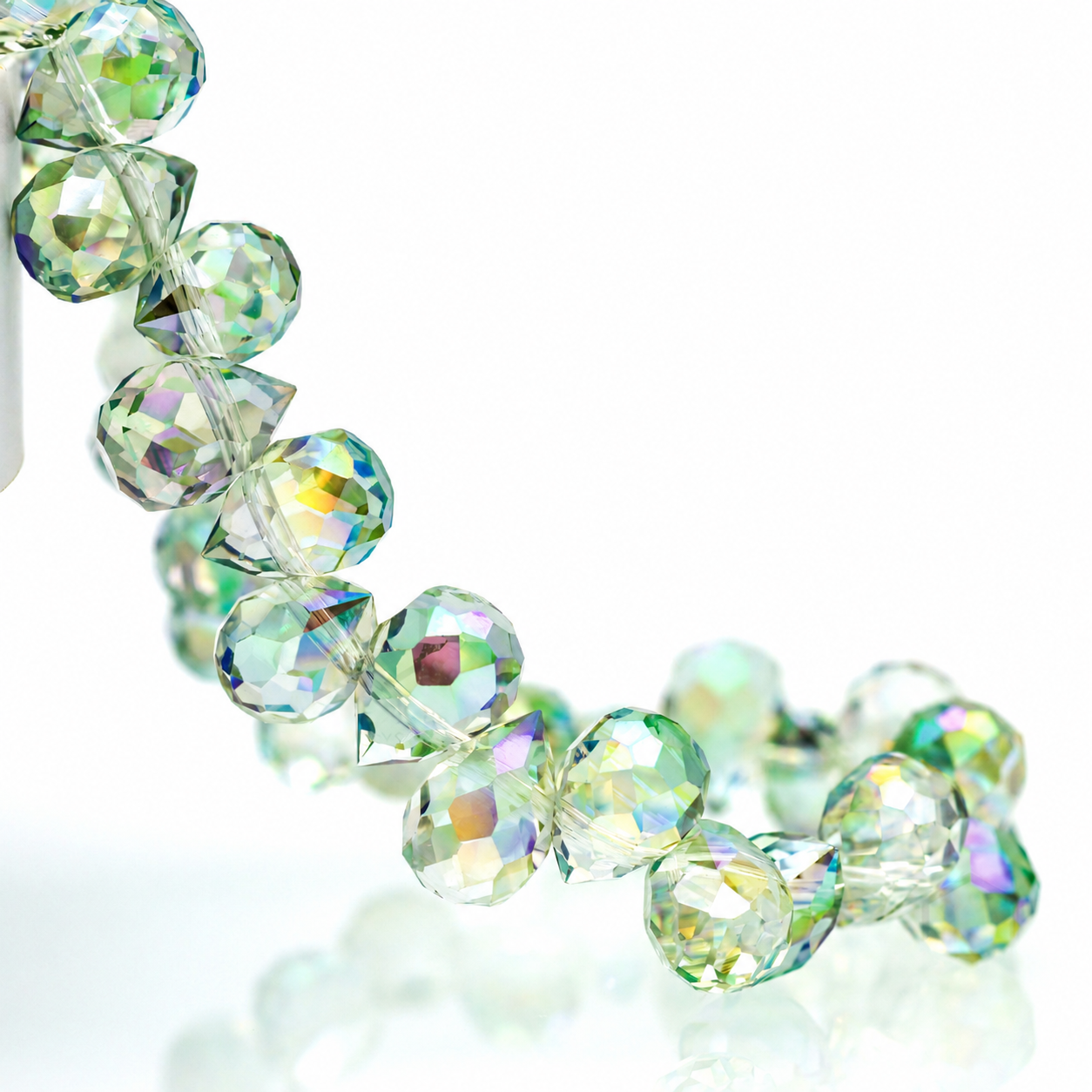 8mm Faceted K9 Glass Teardrop Beads — 90-Piece Refill — color 26