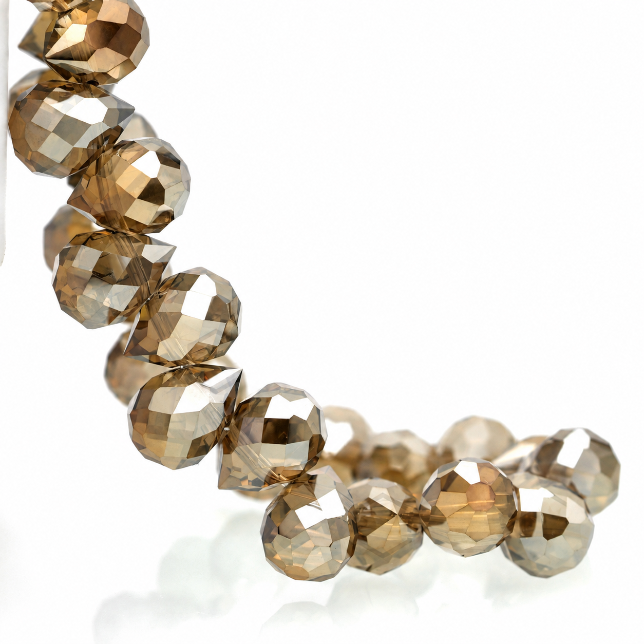 8mm Faceted K9 Glass Teardrop Beads — 90-Piece Refill — color 32