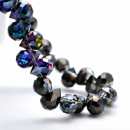 8mm Faceted K9 Glass Teardrop Beads — 90-Piece Refill — color 40