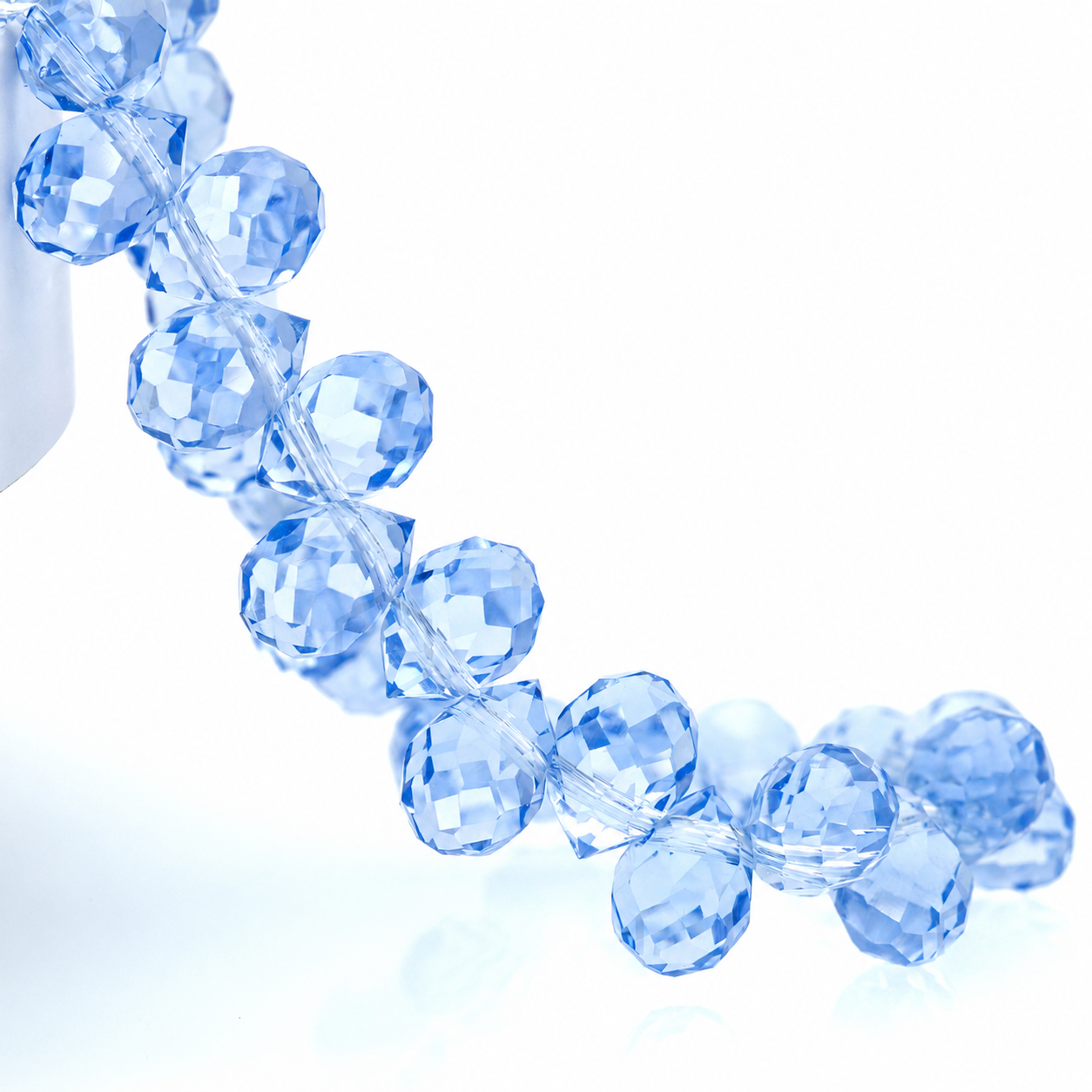 8mm Faceted K9 Glass Teardrop Beads — 90-Piece Refill — color 49