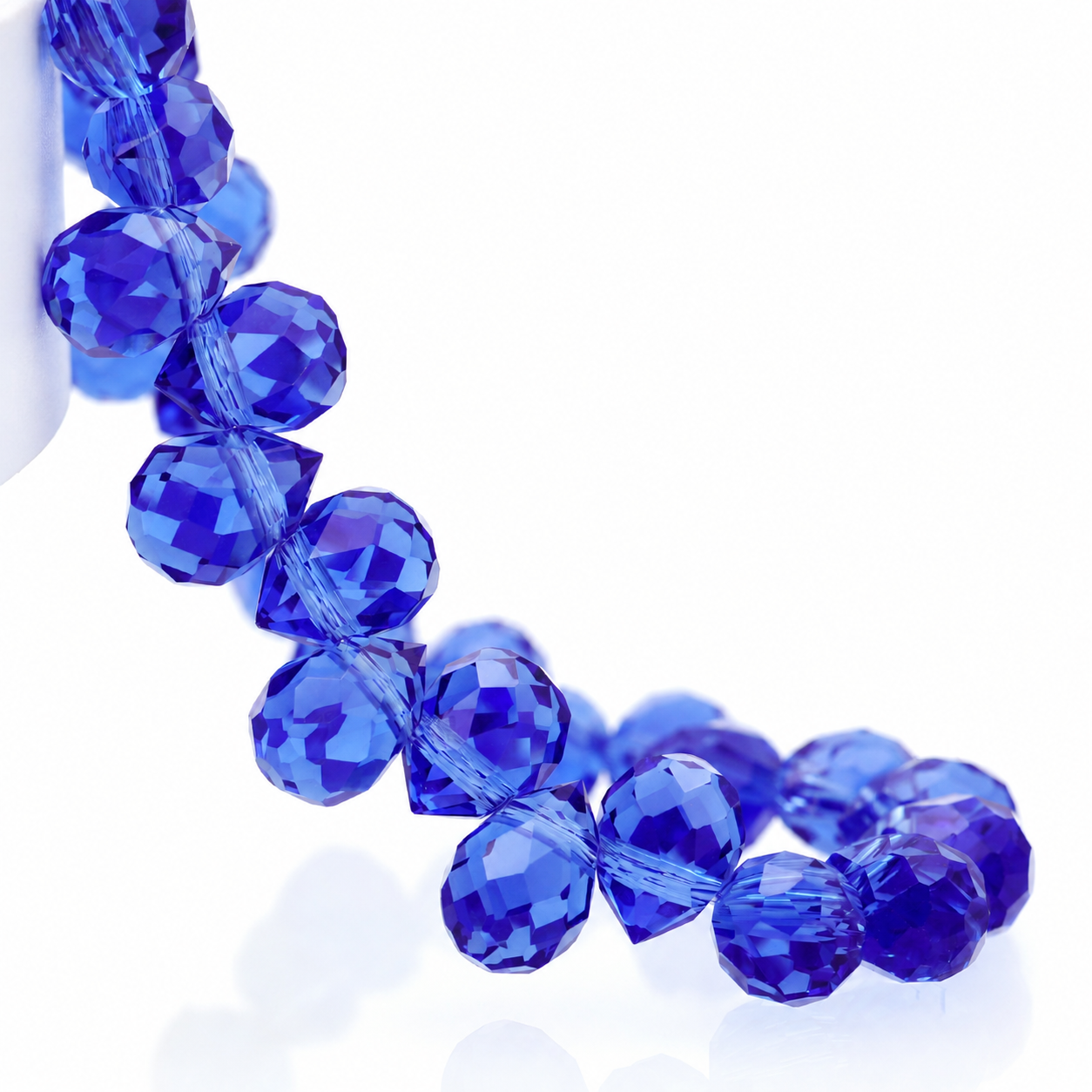 8mm Faceted K9 Glass Teardrop Beads — 90-Piece Refill — color 53