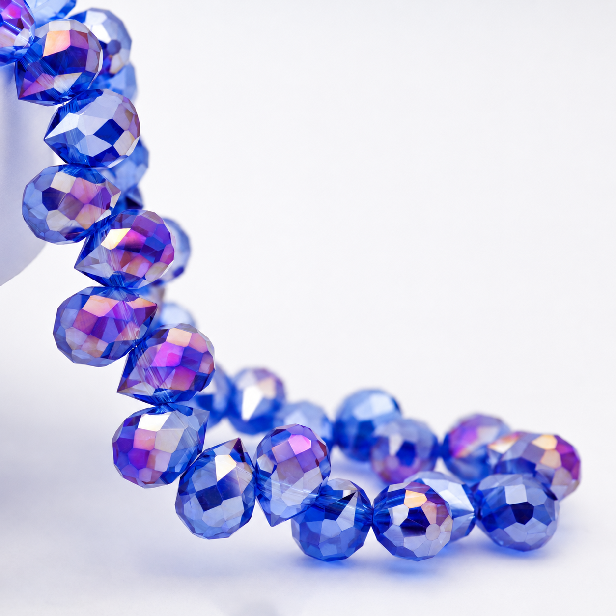8mm Faceted K9 Glass Teardrop Beads — 90-Piece Refill — color 54