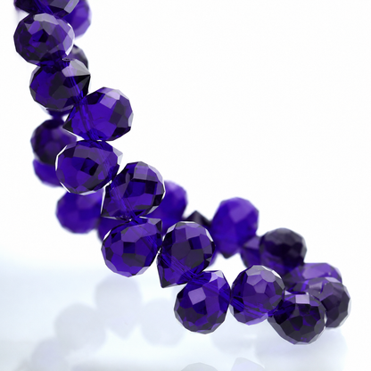 8mm Faceted K9 Glass Teardrop Beads — 90-Piece Refill — color 55