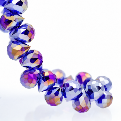 8mm Faceted K9 Glass Teardrop Beads — 90-Piece Refill — color 56
