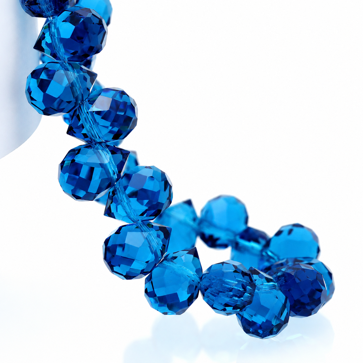 8mm Faceted K9 Glass Teardrop Beads — 90-Piece Refill — color 57