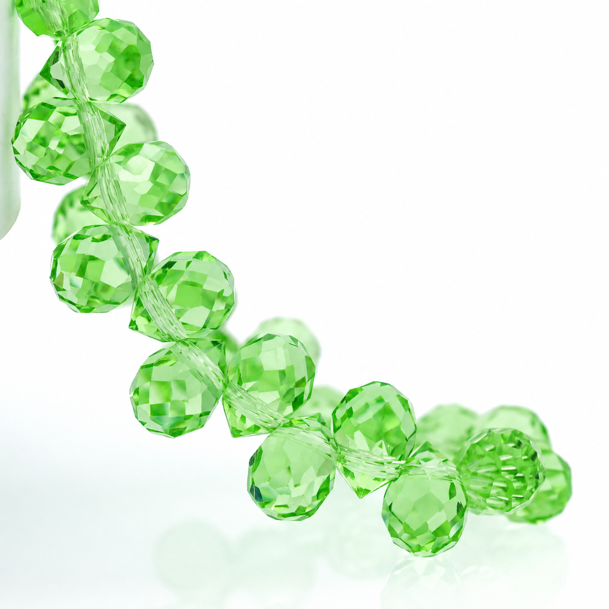 8mm Faceted K9 Glass Teardrop Beads — 90-Piece Refill — color 59