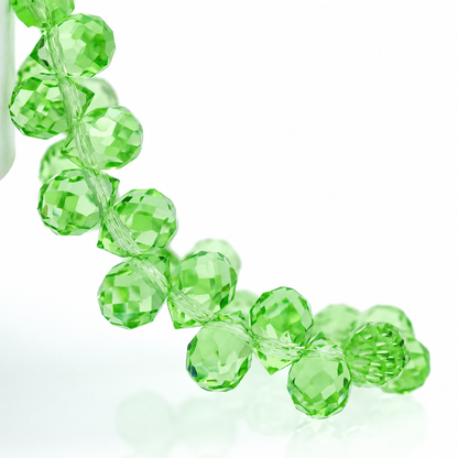 8mm Faceted K9 Glass Teardrop Beads — 90-Piece Refill — color 59