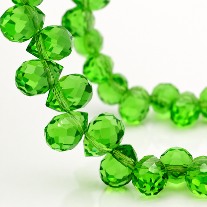8mm Faceted K9 Glass Teardrop Beads — 90-Piece Refill — color 61