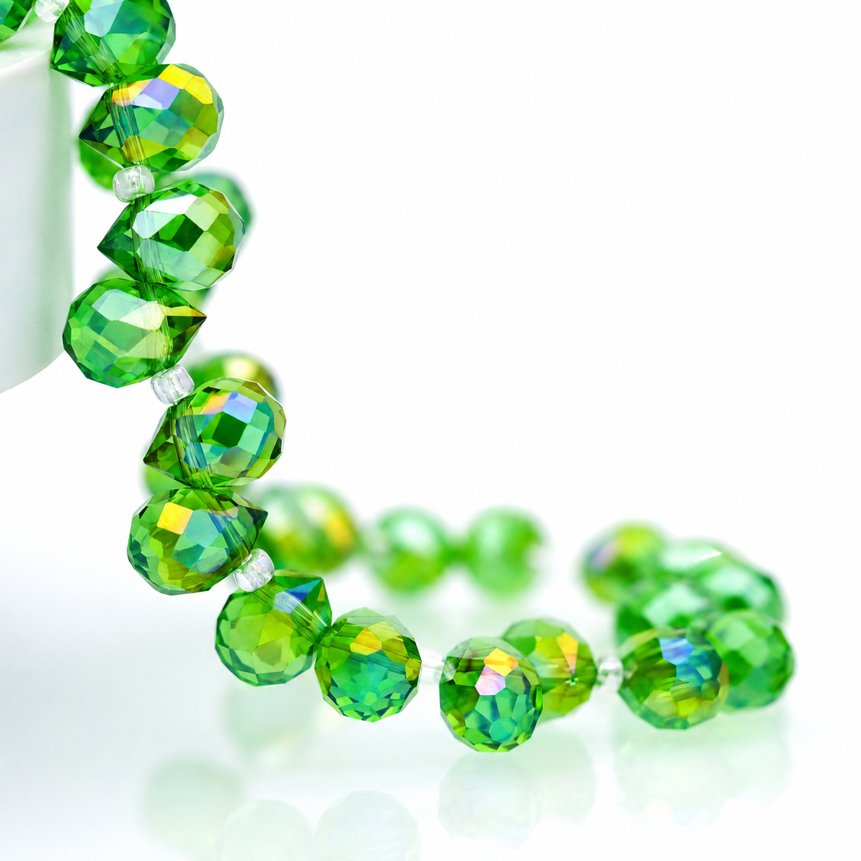 8mm Faceted K9 Glass Teardrop Beads — 90-Piece Refill — color 62